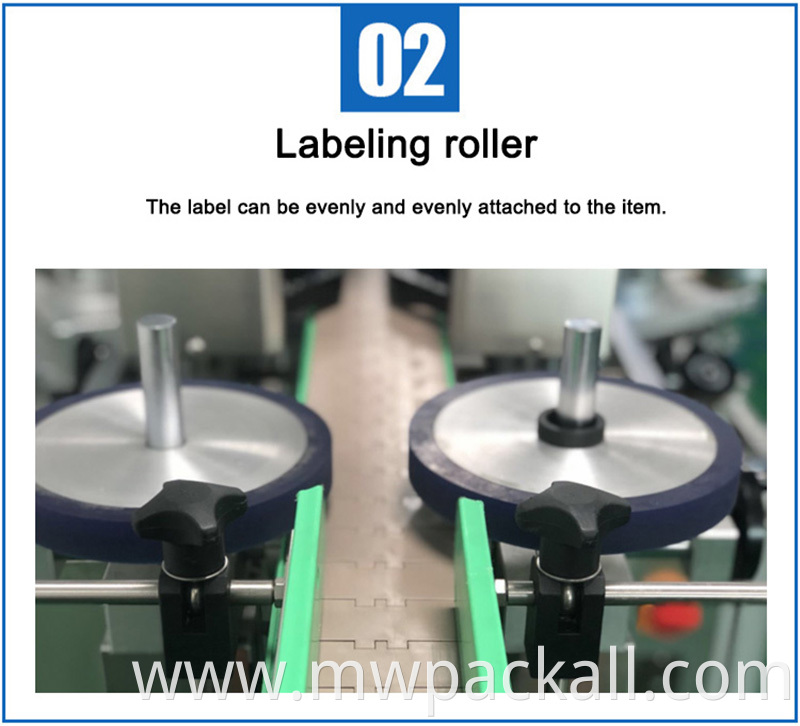 Competitive industrial wax crayon two sides printing labeling machine /double sizes label machine